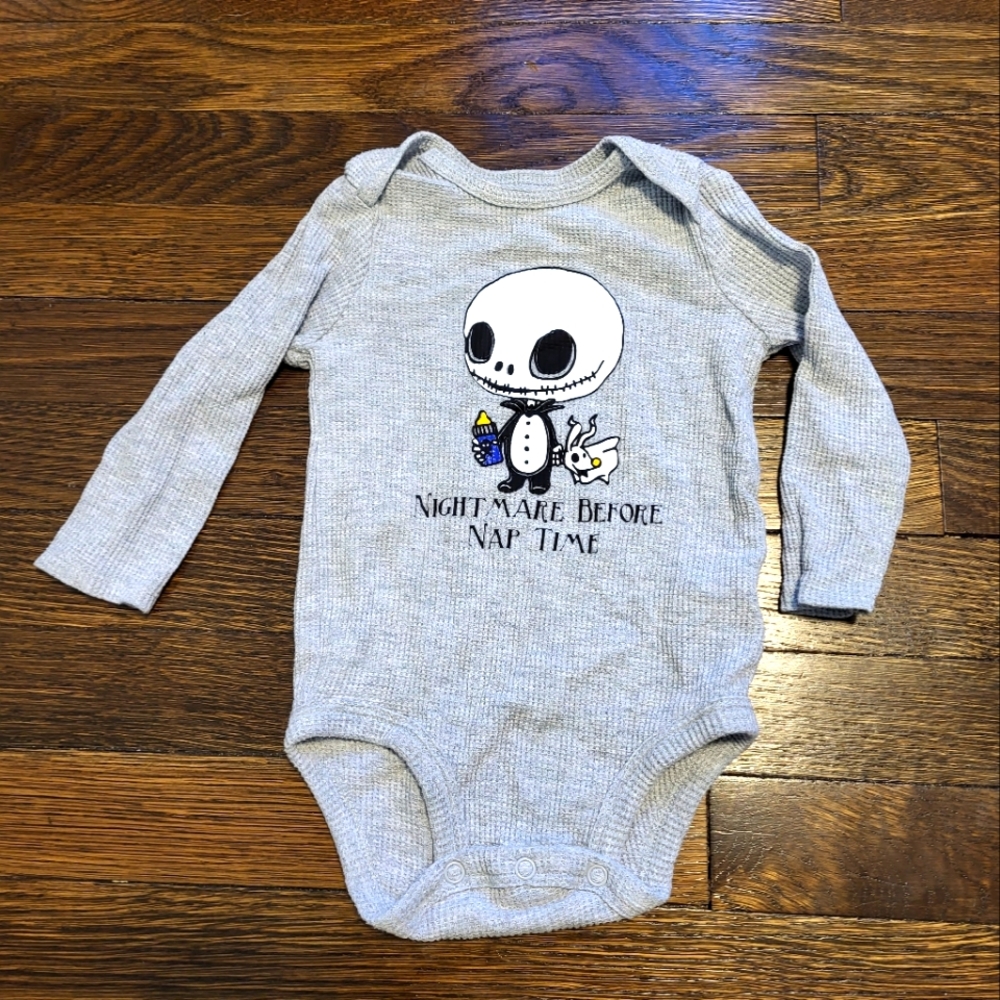Nightmare Before Christmas Themed Onesie 12M